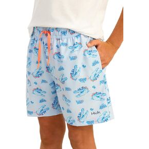 HUK Unisex Kid's Pursuit Volley Pattern, Quick-Dry Shorts, Windsurfer