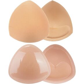 Double-Sided Sticky Bra Inserts Included 1 Pair Non-Sticky Push up Bra Inserts 1 Pair Self Adhesive Boob Bra Pads