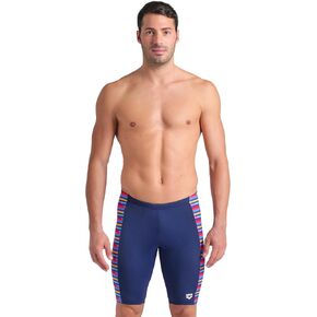 ARENA Men's Performance Racing Stripe Swim Jammer Knee-Length Training Bathing Suit