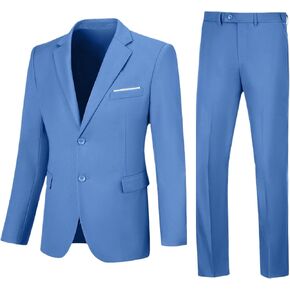 Men's Suit Slim Fit 2 Piece Prom Suits Two Button Jacket Blazer Pants Formal Wedding Dinner Business Tuxedo