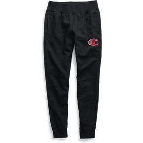 Champion Women's Reverse Weave Jogger-Left Leg Big C, Black, Large