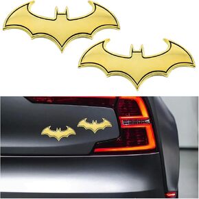 2PCS Emblem للسيارة ، شارة Batman Metal Bodge Emblem Secal ، إكسسوارات الديكور المصد الخارجي المضاد للسيارات ، Universal for SUV ، سيدان ، شاحنة (أسود)