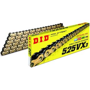D.I.D Chaine de Tranmission 525 VX3 أو/Noir 118 Maillons