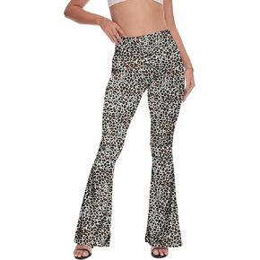 TMSD Women's Bell Bottom Pants High Weist Stretch Hippie Pants