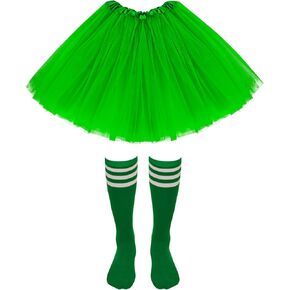 Tutu Costume Accessories Set TLayered ulle Tutu Women with Tube Socks for Women Adults Halloween Mardi Gras