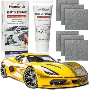 Nano Sparkle Cloth Car Scratch Remover - 2025 Upgrade Car Scratch Repair Paste ، Magic Nano Cleaning Cloying Scratch Remover لإصلاح خدش عميق ، مجموعة شمع التلميع الإصلاحية للسيارات