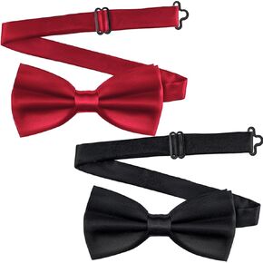 2 PCS Bow Ries للرجال ، ربطة عنق قابلة للتعديل ، TIN كلاسيكي TIE Bow Bowtie الرسمي ، Bowties Color Solid Men's Men ، Fortuxedo المثالية ، حفل زفاف ، التخرج ، المآدب ، التآكل الرسمي