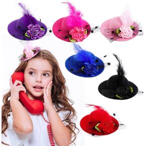 Wovowovo Mini Fascinators Hats for Women Tea Party Mini Kentucky Derby Hats for Women Party Favors Decorations