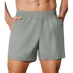 PINSPARK Men's Workout Shorts 5" Lightweight Running Shorts Quick Dry Athletic Gym Shorts with Zip Pocket Towel Loop