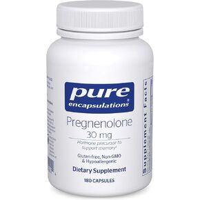 Pure Encapsulations Pregnenolone - 30 mg - Hormone Support - Memory Support & Brain Supplement - Gluten Free & Vegan - 60 Capsules