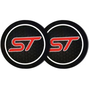 2Pcs ST Logo 2.75inch Automotive Cup Holders for ST Motors Fiesta Focus Fusion Mustang Taurus Ecosport Escape Edge Flex Explorer Expedition Ranger Transit F150