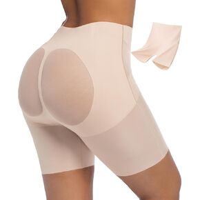 PRETTYWELL Womens Shapewear Shorts Mid-Waist Tummy Control Butt Lift Slip Shorts for Dresses,Seamless no Roll Thigh Slimmer