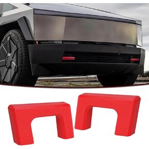 2pcs خطافات السحب الأمامية تغطية لغطاء عقار السيليكون cybertruck للسيليكون لإكسسوارات تسلا cybertruck 2024 2025 (أحمر)