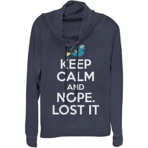 Pixar Finding Dory Keep Lost It Women's Cowl Neck Long Sleeve Top Top
