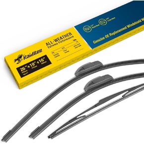 3 Wiper Blades 26"/19/16" Replacement for Toyota Prius 2010-2015 Toyota Sienna 2006-2010 Front Windshield Wiper Blades with 16 Inch Rear Wiper Blade-Original Factory Quality