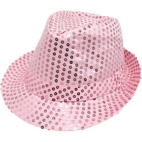 Western Sequin Fedora Hat Solid Color Dance Hat Retro Disco Cap Cap Cap Cap for Women Man Party Props Supplies