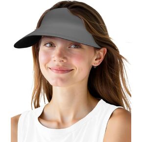 Sun Visors for Women Men, Oversize Wide Brim Beach Hats UPF 50+ Adjustable Ponytail Packable Sports Cap for Daily Outdoor