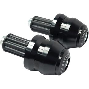 22mm 7/8'' Motorcycle Bar End Plug Sliders Universal Handlebar Grips Bar Ends Caps replacement for Honda Yamaha Suziku Kawasaki BMW Motorbike Dirt Bike(Black)