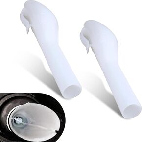 2 PCS Fuel Tank Funnel Tube, Fuel Tank Filler, Durable Fuel Tank Accessories, Compatible with Ford 8U5A-17B068-EB 1782177 1833948 2050651 (White)