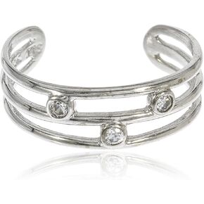 10K Toe Ring in White and Yellow Gold
