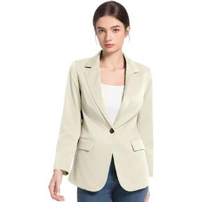 FARVALUE Womens Spring Casual Blazers Long Sleeve Notch Lapel Work Office Fall Blazer Jackets with Pockets