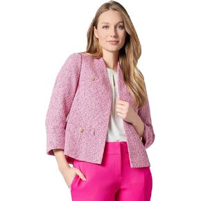 Kasper Women's Tweed Four Pocket Open-Style Blazer
