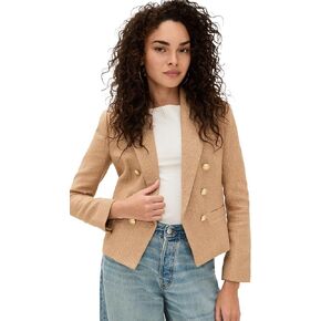 L'AGENCE Women's Brooke Double Breasted Crop Blazer