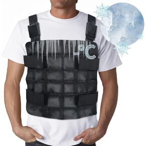 WORLD-BIO 72-Cell Ice Cooling Vest for Men & Women, Reusable Cold Vest with Adjustable Straps, Hot Weather Gear for Outdoor