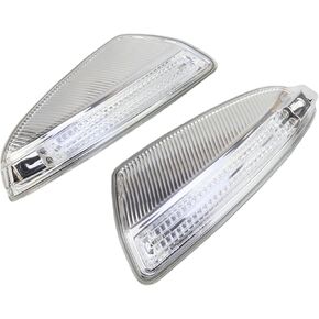 Door Mirror Side Mirror LED Turn Signal Light for Mercedes Benz C250 C300 C350 C63 2008-2014,LED Dynamic Side Mirror Signal Light, Replaces 2048200721+2048200821