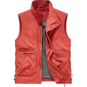 Hixiaohe Mens Vest Golf Outwear Windproof Lightweight Softshell Vest Photo Hiking Travel Work Sleeveless Jacket with Pockets in Kuwait