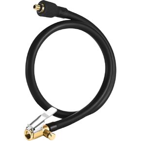31.5'' Tire Inflator Extension Hose Adaptor with Quick Release Button, Tire Valve Air Chuck Lock, 6mm thread for Portable TIre Inflators.