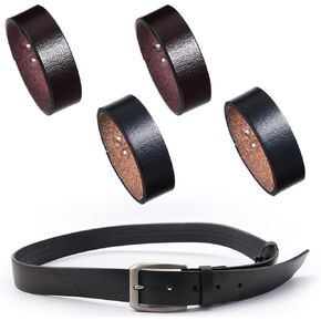4 Pack Belt Loop Keepers, Leather Loop Keeper Accessories Belts Straps Holder Retainer Band Cowhide Leather LoopKeeper for 3.1-3.5cm Wide Belts Buckle to Hold Extra Length Straps in Place Pants Black