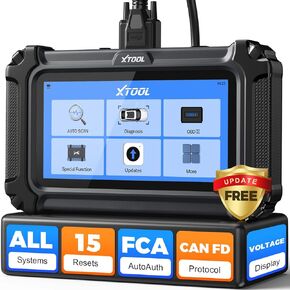 STOOL D6 OBD2 SCANNER ، 2025 ماسح ضوئي لتشخيص النظام الكامل للسيارة مع 15 إعادة ضبط ، إعادة تعيين الزيت ، ABS BAYER ، TRINTLERNELED ، ANSLEAR ANSORN ، EPB ، أداة مسح التحديث المجانية ، ترقية من D5S ، FCA & CAN FD