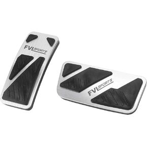 1 Set Automatic Foot Pedal Pads Foot Accelerator Pedal Covers for Ford for Ranger 2024 Aluminum Alloy Silver Tone