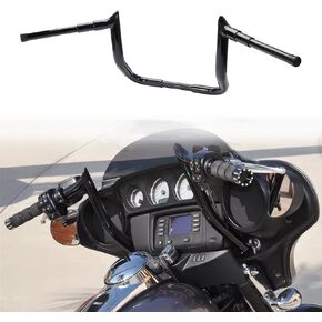 10" Ape Hangers 1 ½ Rise Motorcycles Handlebars for Harley Davidson Touring Street Glide Electra Glide with Bating Fairing Meathook Bagger Bar 1986-2023, Chrome