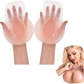 Nipple Cover for Women Lift Tape Pasties Breast Covers Push Up Sticky Bra Boob Adhesive Bra Reusable Strapless