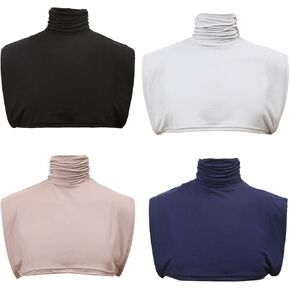 ® Fake Turtleneck Collars Detachable Collar Half Top Mock Blouse False Warmer Turtle Necks for Women