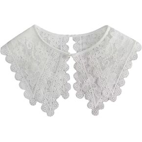 Wenloooy Retro Hollow Out Lace Ploral False Twible Twice Fail Filar for Women Girl