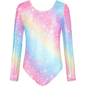 JiAmy Gymnastics Leotards for Girls, Long Sleeve Sparkly Dance Biketards Ballet Outfit for 3-12 Years in Saudi Arabia
