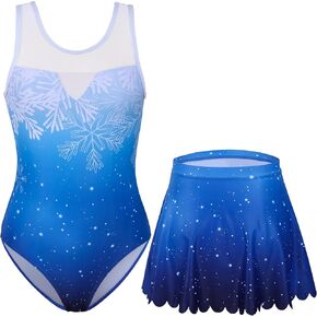 beautyin Gymnastics Leotards for Girls with Skirt Sleeveless Ballet Dance Dress Outfit 4-10 Years