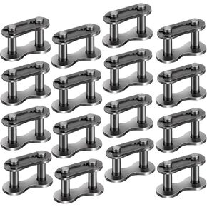 16pcs #41 Roller Chain Connecting Links, Heavy Duty Master Link, Manganese Steel Connector Links for Bikes Motorcycles Industrial Machinery- Black