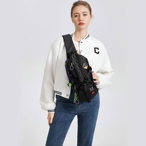 Neon Genesis Evangelion Shoulder Crossbody Chest Bag by Fx Creations in Saudi Arabia