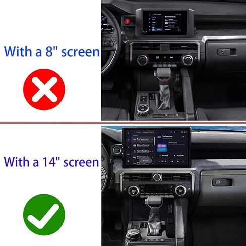 for Toyota Tacoma 2024 2025 One Touch Start, Screen Center Console Button Knob Cover Ring Air Conditioner AC Switch Audio Aluminum Alloy Parts 6pcs (14-inch Screen, Blue) in Kuwait