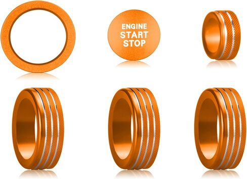 for Toyota Tacoma 2024 2025 One Touch Start, Screen Center Console Button Knob Cover Ring Air Conditioner AC Switch Audio Aluminum Alloy Parts 6pcs (14-inch Screen, Blue) in Kuwait