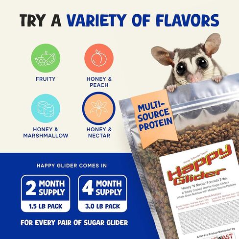 Happy Glider Fruity Flavor Sugar Glider Food 1.5 lb in Saudi Arabia