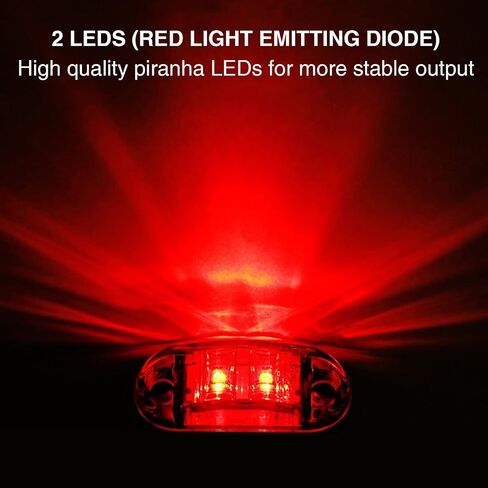 24 Pcs LED Marker Lights Truck Trailer Side Marker Lights 2.6 Inch Waterproof Signal Lights Diode Oval Trailers Commercial VehiclesCamper Accessories in Saudi Arabia