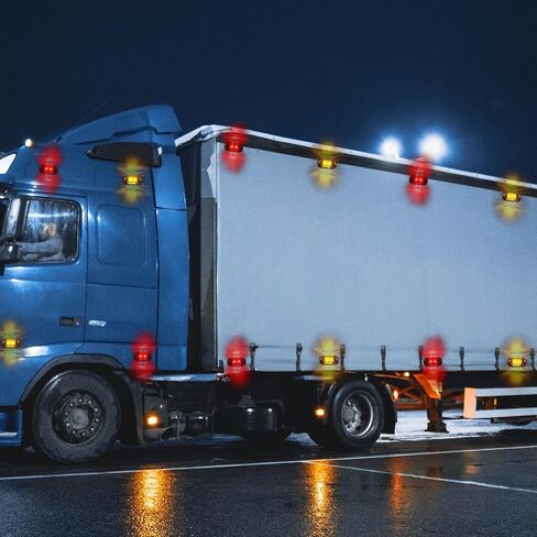 24 Pcs LED Marker Lights Truck Trailer Side Marker Lights 2.6 Inch Waterproof Signal Lights Diode Oval Trailers Commercial VehiclesCamper Accessories in Saudi Arabia