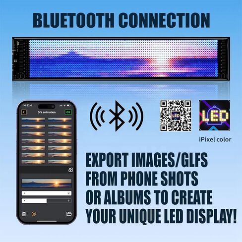 Devil Eyes Light for Windshield, 52in*7.5in Large Size DIY Programmable Flexible LED Display for Car Truck SUV Neon Sign Cool Accessories in Saudi Arabia