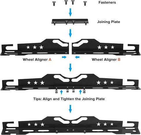 أداة محاذاة العجلات مع 2 شريطة قياس ، محاذاة غير لامعة للسيارات السوداء للاستخدام المنزلي ، لوحات محاذاة الحدبة ، مجموعة أدوات محاذاة السيارات ، ألواح إصبع القدم in Kuwait