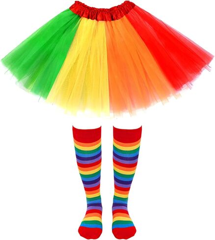 Tutu Costume Accessories Set TLayered ulle Tutu Women with Tube Socks for Women Adults Halloween Mardi Gras in Saudi Arabia